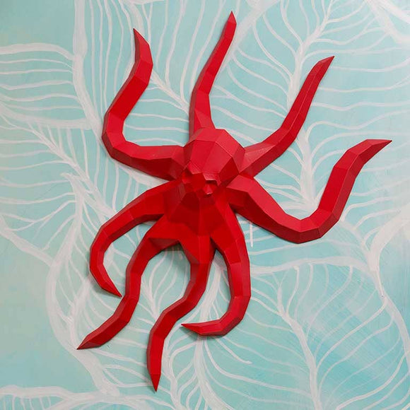 Octopus 3D PaperCraft Art Kit