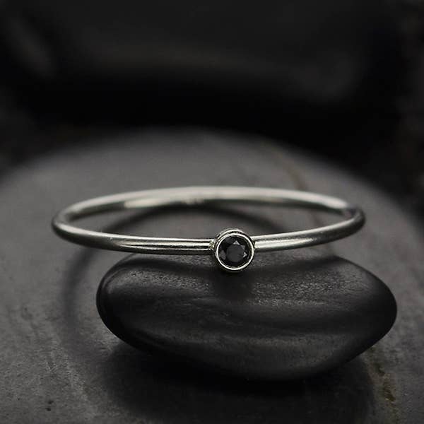 Birthstone Sterling Silver Rings