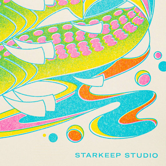 Space Fishin' Risograph Print