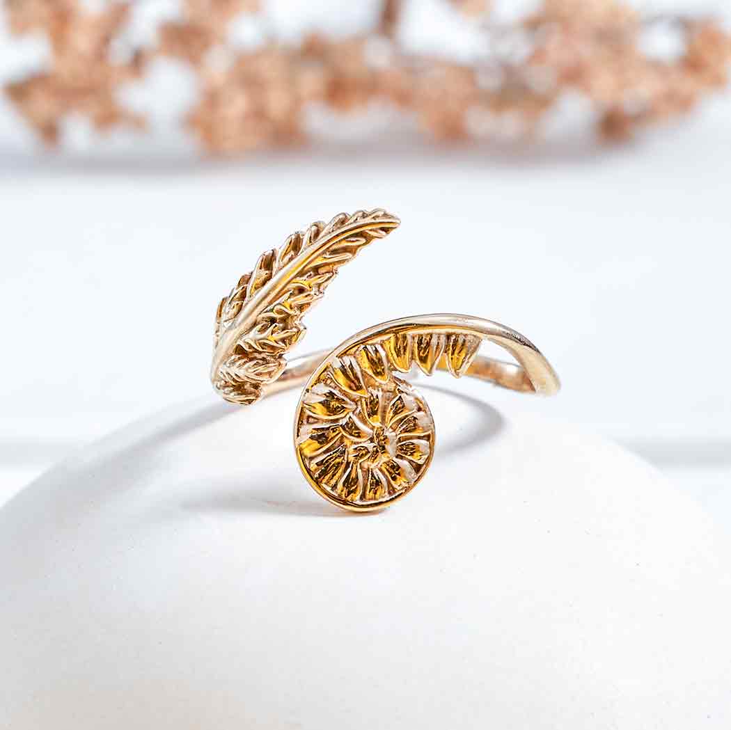 Fern Bronze Adjustable Ring