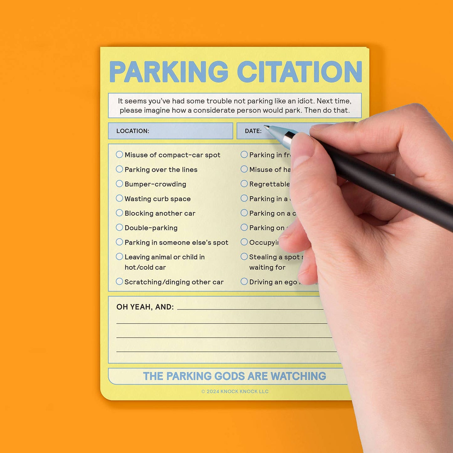 Parking Citation Nifty Note Pad