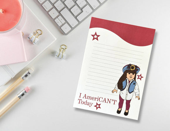 American Girl American't Notepad