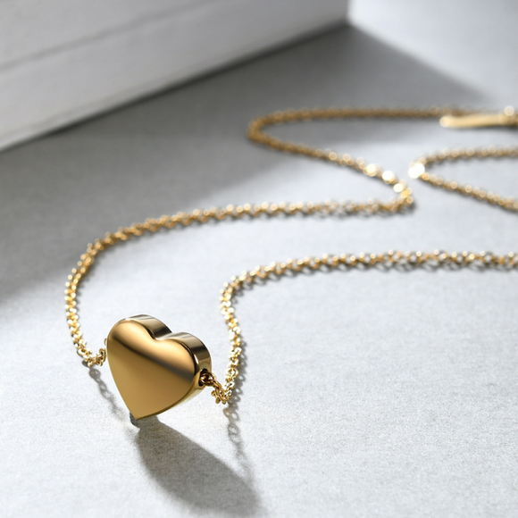 Minimalist Dainty Heart Pendant Necklace