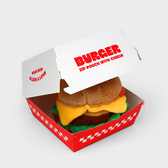 Plush Burger Zip Pouch