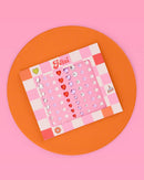 Purple and Red Heart and Star Face Gems-3