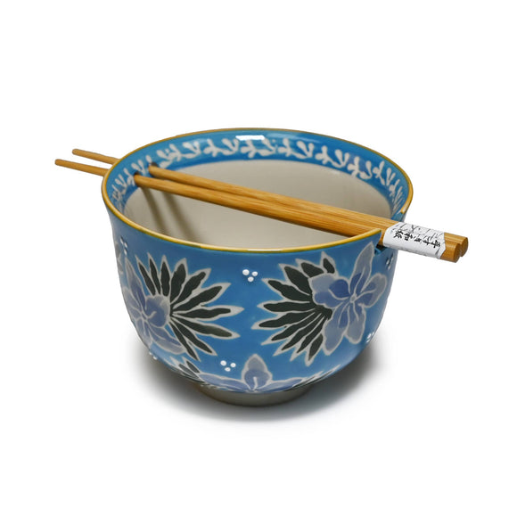 Flowers Bowl w/ Chopsticks