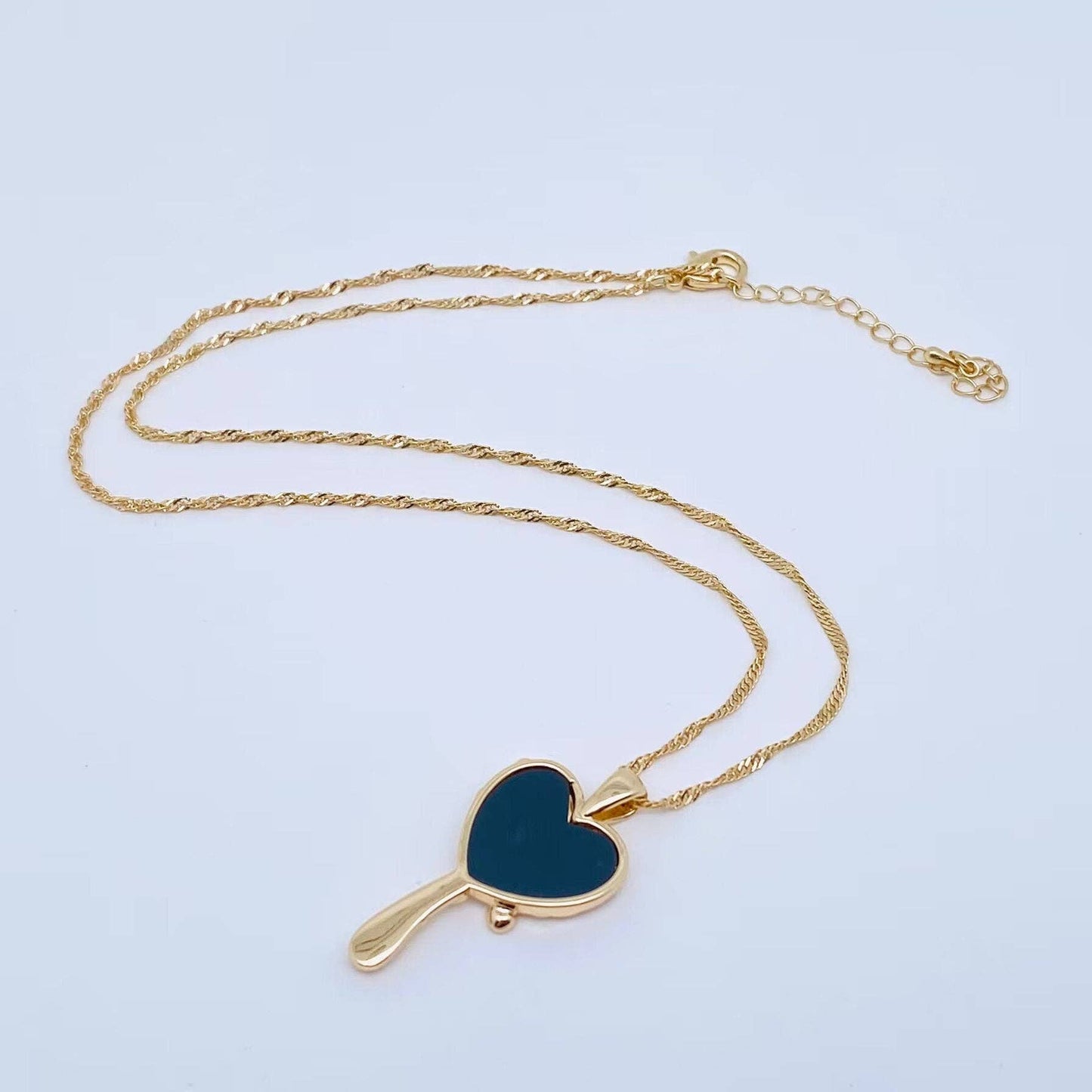 Enamel Mirror Necklace
