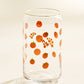 Tomato Gold Rimmed Soda Can Glass