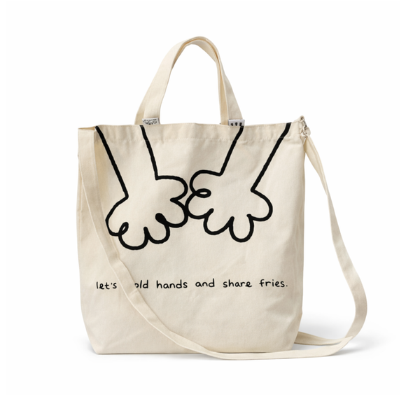 TE: Holds Hands Share Fries Tote