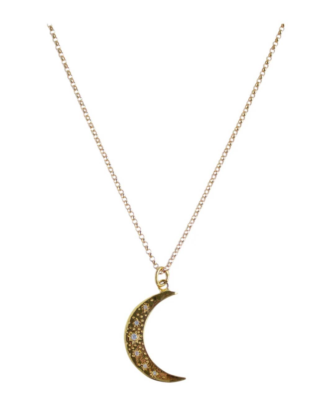 Opal Moon 14K Gold Plated Necklace