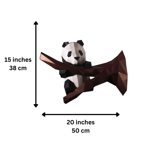 Panda 3D PaperCraft Wall Art Kit