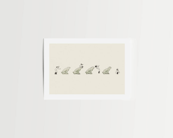 "Leap Frog" Vintage Cowgirl & Nature Giclée Art Print