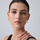 Dainty Orange Fruit Hoop Earrings-4