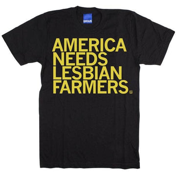 Lesbian Farmers Black T-Shirt - 0