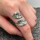 Vintage Leaf Adjustable Ring-3