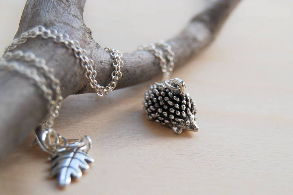 Teeny Tiny Hedgehog Necklace