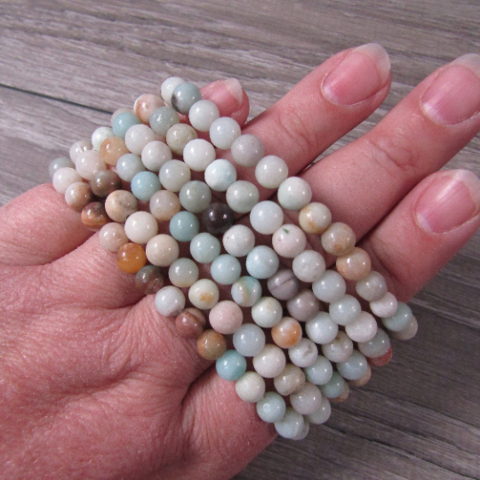 Gemstone Round Bead Bracelets