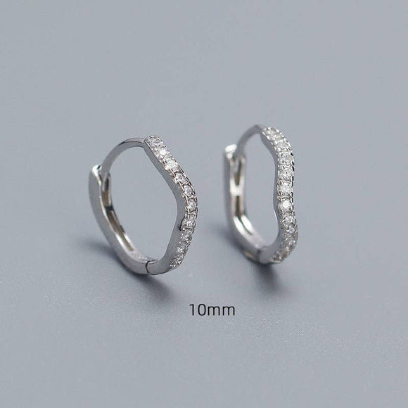 Dainty Sea Wave Hoop Earrings