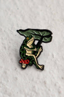 Leaf Umbrella Frog Pin-3