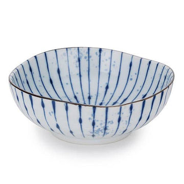 Tokusa Stripe Medium Shallow Bowl