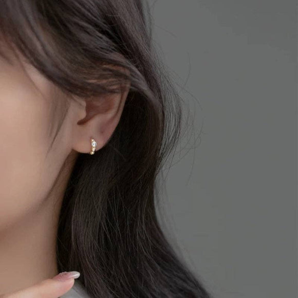 Jewel Huggie Hoop Earrings