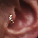 Jewel Huggie Hoop Earrings-6