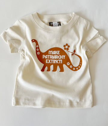 Make Patriarchy Extinct Little Kids Dino Tee