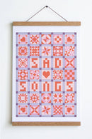 Sad Songs Patchwork Quilt Print-2