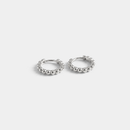 Minimalist Bead Huggie Hoop Earrings-4