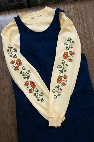 Poppy Pattern Long Sleeve Tee