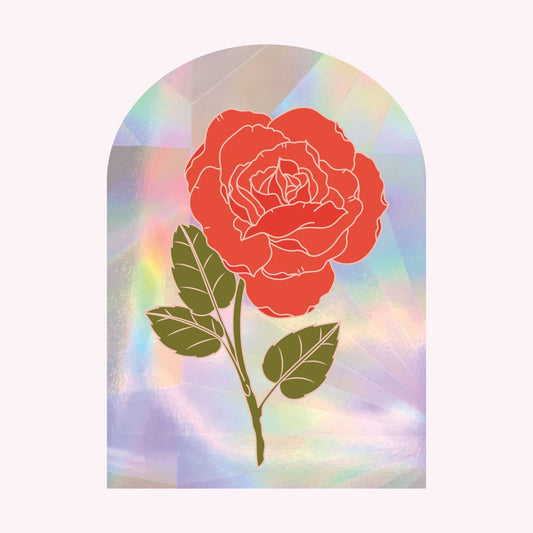 Rose Sun Catcher Decal