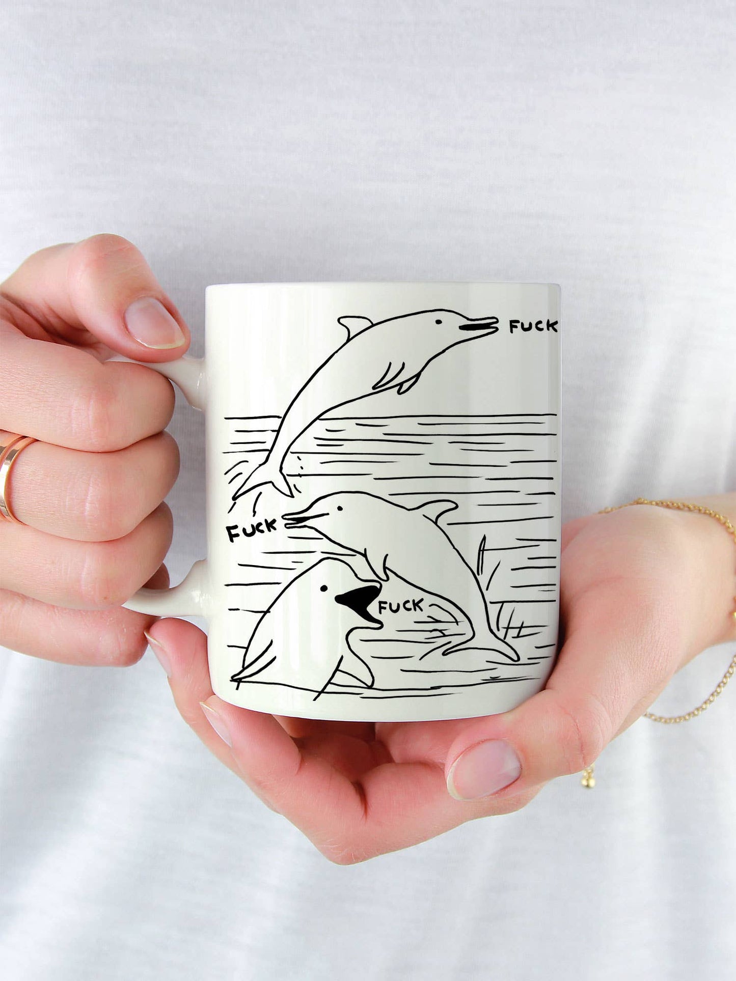 Dolphin Fuck David Shrigley Mug