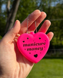 Manicure Money Rubber Heart Coin Purse-1