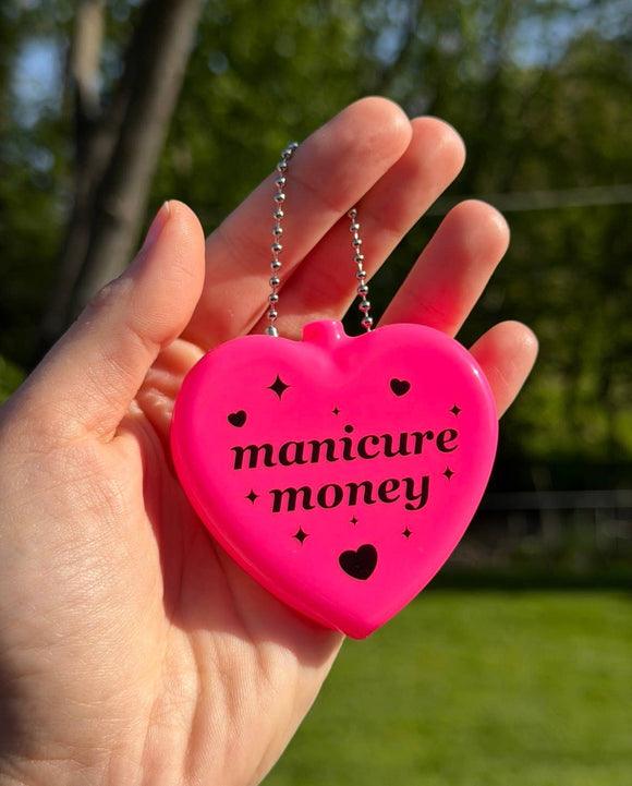 Manicure Money Rubber Heart Coin Purse