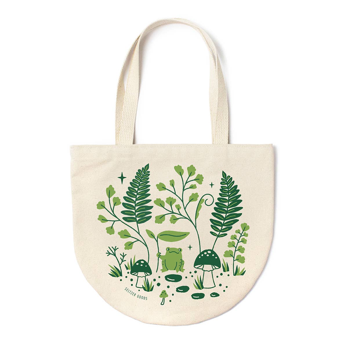 Fern Frog Round Tote