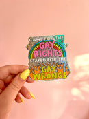 Gay Wrongs Glitter Sticker-5