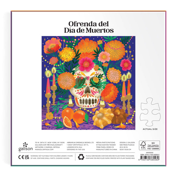 Ofrenda del Dia de Muertos 500 Piece Foil Puzzle