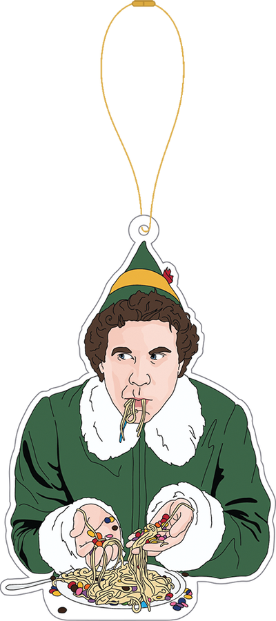 Elf Spaghetti Breakfast Ornament - 0