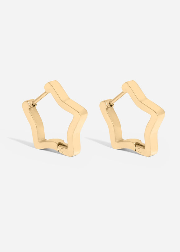 Star Huggie Earrings