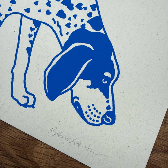 Bluetick Hearts Silkscreen Print