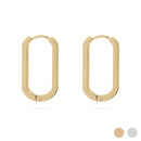 Oval Huggie Earrings-2