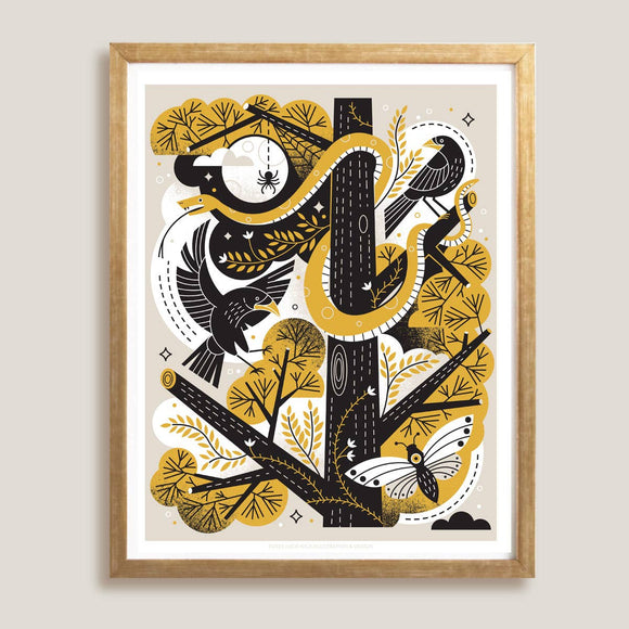 On the Tree Top Art Print