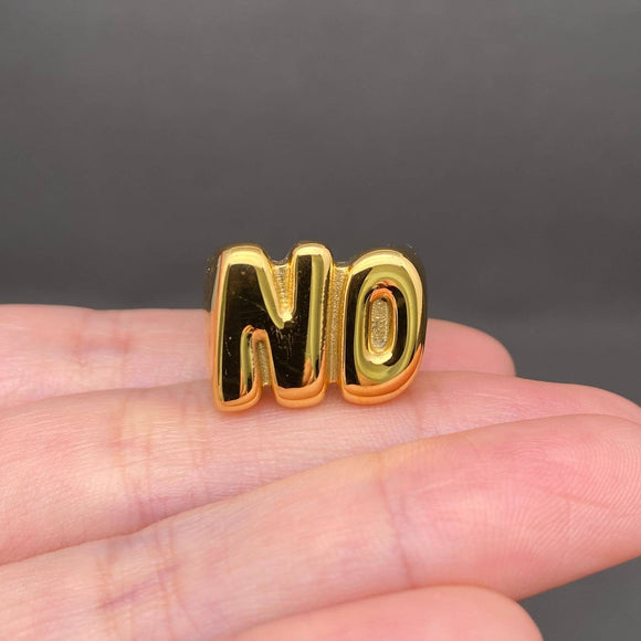 'NO' Stainless Steel Ring