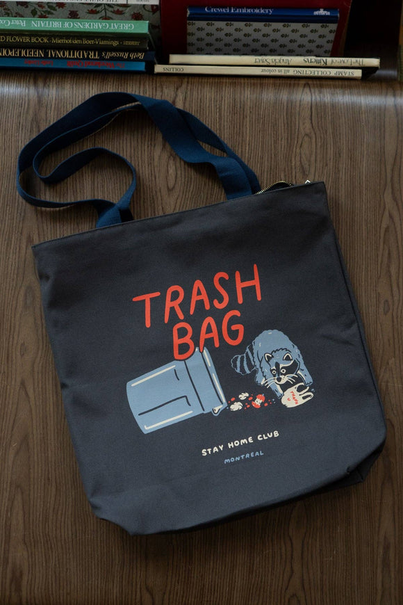 Trash Bag (Raccoon) Big Zip Tote