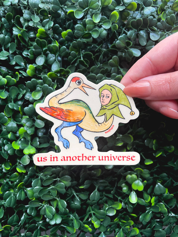 Us in Another Universe Medieval Sticker