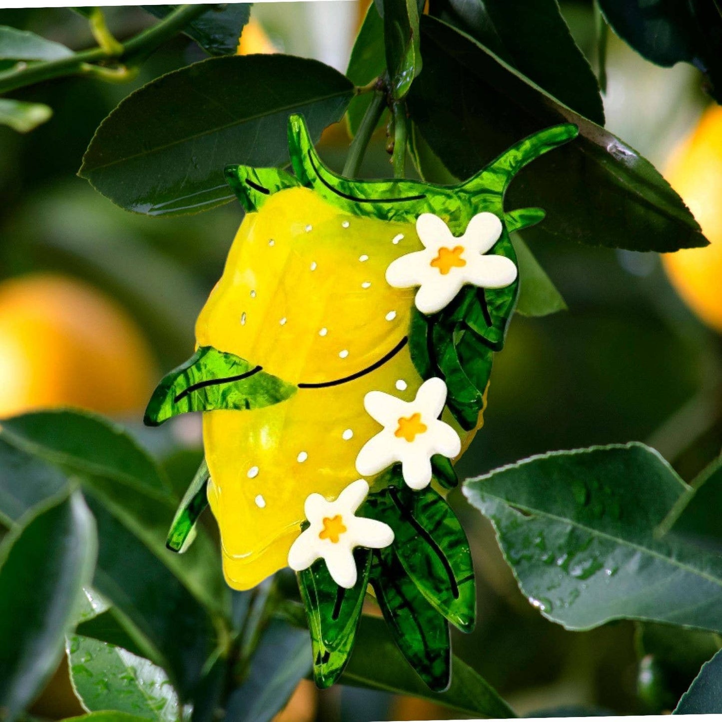 Lemon and Flowers Jenny Lemons Hair Claw