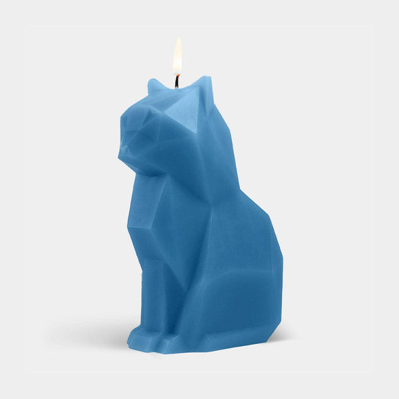 PyroPet Kisa Cat Skeleton Candle - Blue