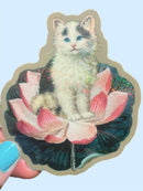 Lotus Cat Sticker-4