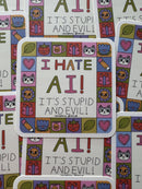 I Hate AI Sticker-2