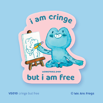 Cringe But Free Frog Sticker
